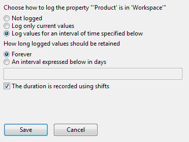 screenshot showing logging method configuration